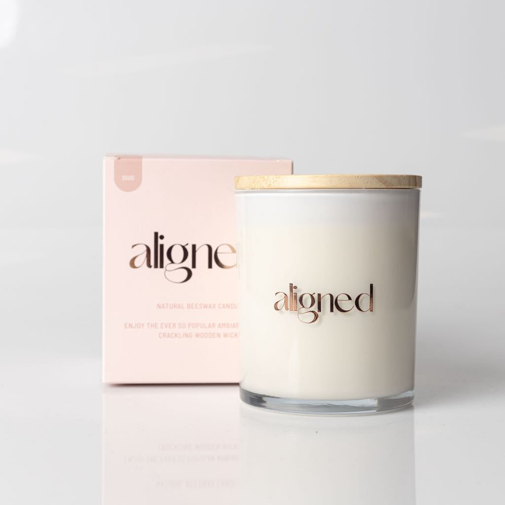 Dark Rose Beeswax Candle